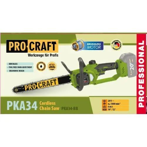 Пила ланцюгова акум. PRO-CRAFT PKA-34 (Без АКБ) фото 2
