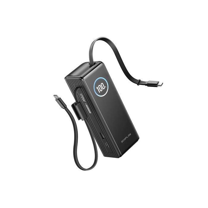 Павербанк EcoFlow RAPID Power Bank с кабелями 25000mAh черный фото 4