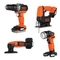 Набір із чотирьох інструментів BLACK+DECKER BDCK123S2S фото 1