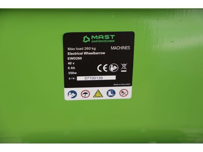 Акумуляторна тачка MAST EWD260 фото 12