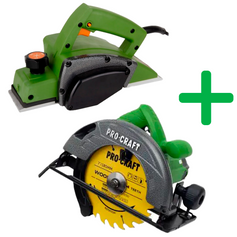Комплект Рубанок Procraft PE1150 + Циркулярна пила Procraft KR185/2300 фото 1