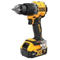 Дриль-шурупокрут DeWALT, безщітковий ударний, XR Li-Ion 18 В 5 Аг, 90 Нм, 0-450/0-1650 об/хв, 0-7650/0-28050 уд/хв., патрон 13 мм швидкозатискний, кількість швидкостей - 2, вага 1.17 кг, 2 акумулятори, зарядний пристрій, валіза TSTAK фото 1