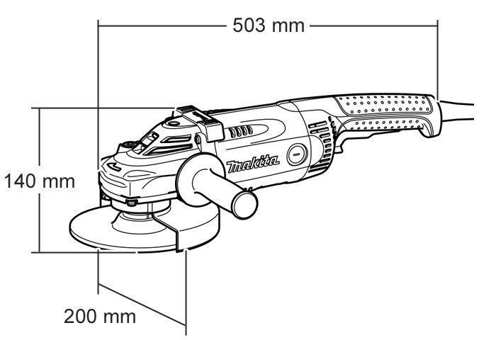 Кутова Шліфмашина Makita GA7040RF01 фото 3