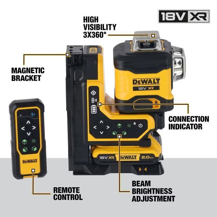 Рівень лазерний лінійний DeWALT DCLE34035D1 фото 6