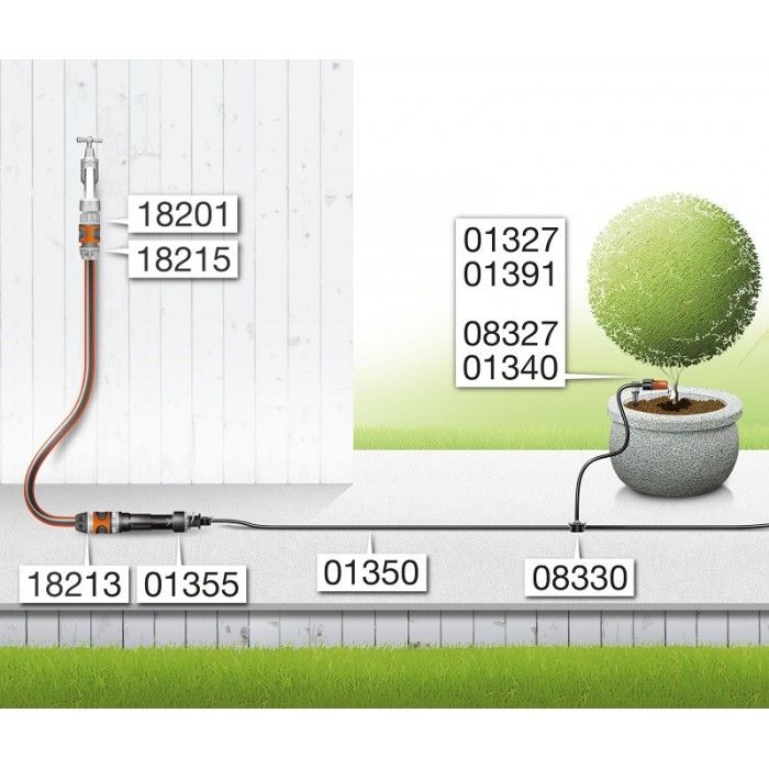 Капельница Gardena Micro-Drip-System концевая регулируемая 0-10 л/час, 10 шт (01391-29) фото 4