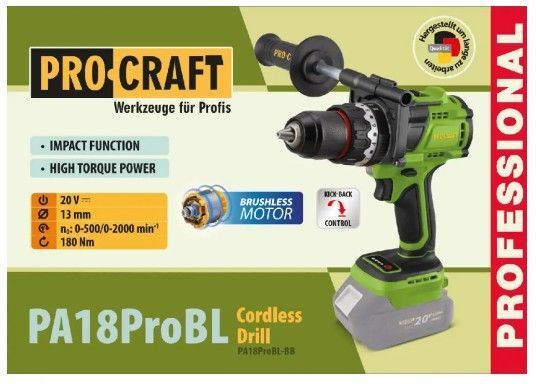 Шуруповерт Procraft PA18ProBL (без АКБ та ЗП) фото 2