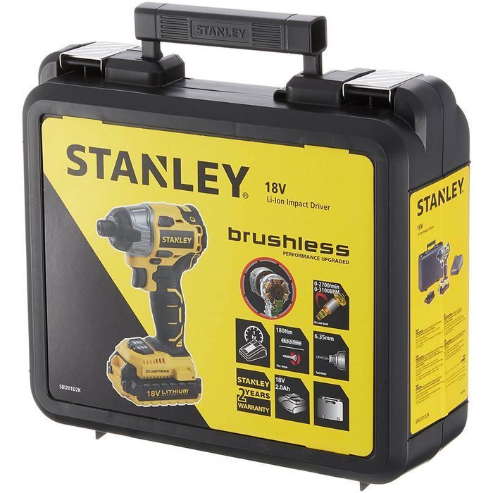 Шуруповёрт импульсный аккумуляторный бесщёточный STANLEY SBI201D2K фото 7