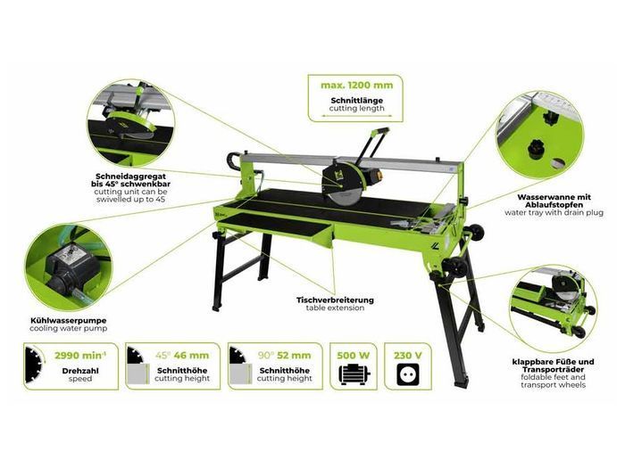 Плиткорезный станок Zipper ZI-FS250-1200 фото 6