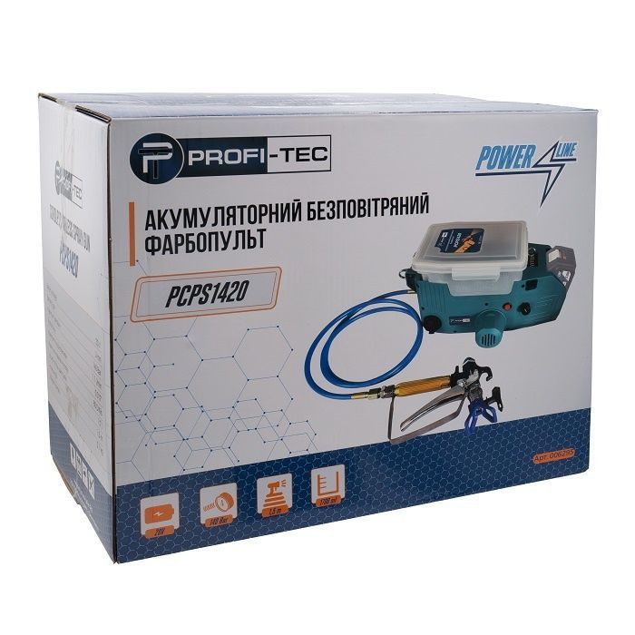 Аккумуляторный безвоздушный краскопульт PROFI-TEC PCPS1420 POWERLine фото 14