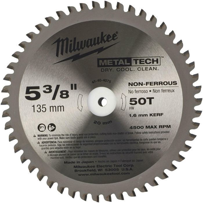 Пильный диск по металлу MILWAUKEE, диаметр 135х20мм, 50 зуб. фото 2