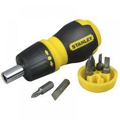 Отвертка - набор Multibit Stubby, реверсивная, с шестью сменными битами STANLEY 0-66-358 фото 1
